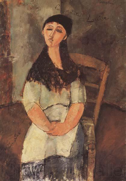 Amedeo Modigliani La Petite Louise (mk38) Norge oil painting art